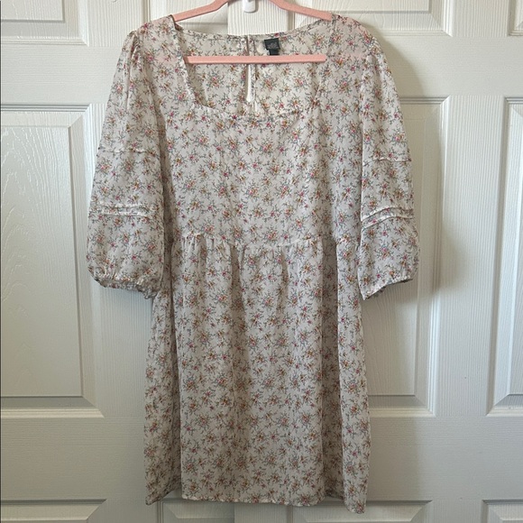 wild fable Dresses & Skirts - wild fable Cream Floral Mini Dress